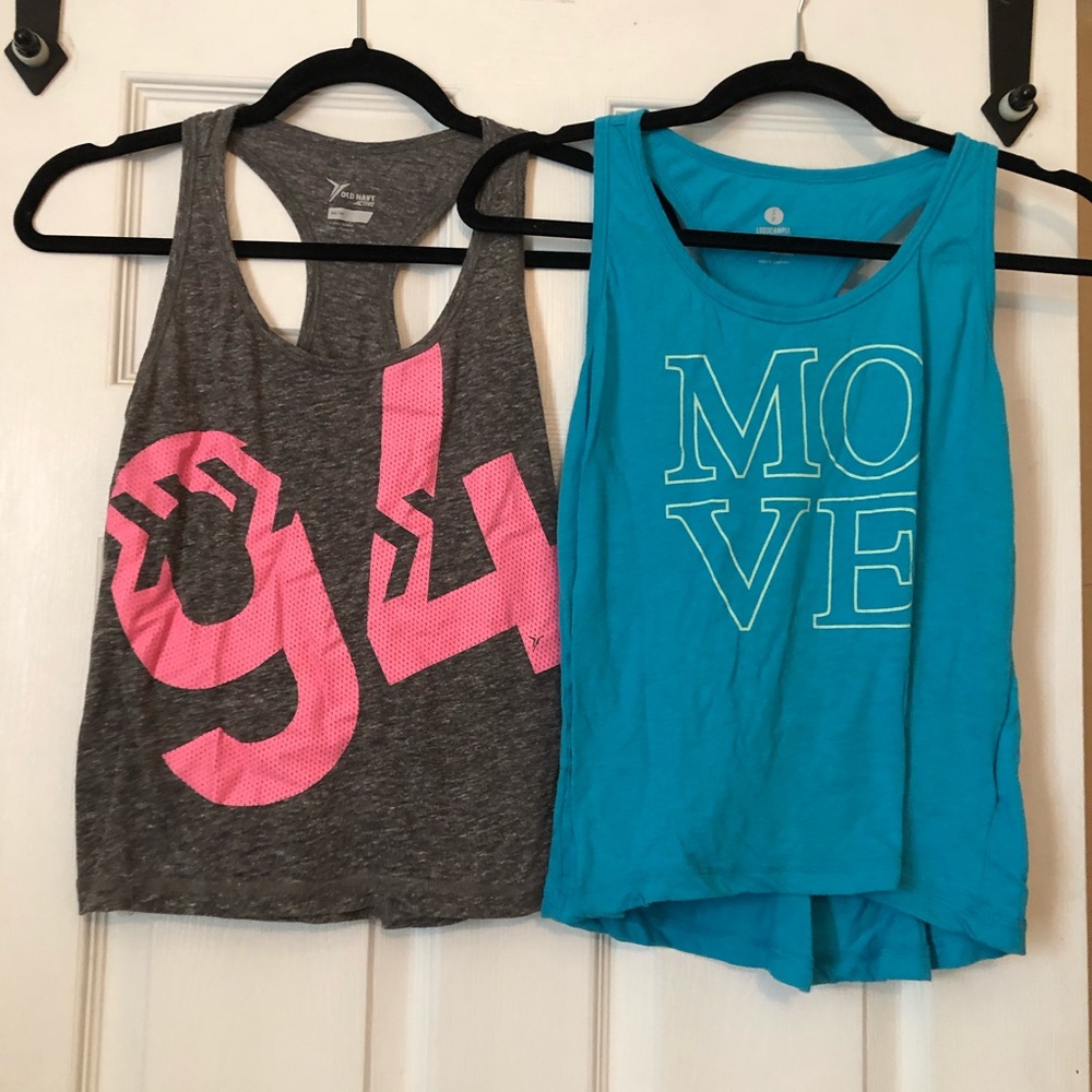 Two old navy women’s workout shirts